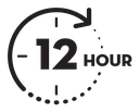 12 Hours clock icon