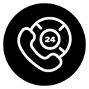 24 7 Emergency call services icon