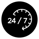 24 7 Emergency call services icon