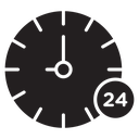 24 Hour time icon