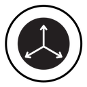 3 arrow way icon