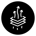 3 Breathable layers icon