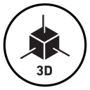 3D Black Filled icon