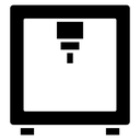 3D printer Black Filled icon
