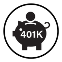 401k retirement savings icon