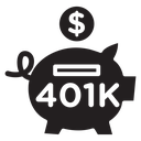401k retirement savings icon