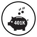 401k retirement savings icon