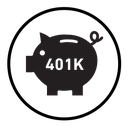 401k retirement savings icon