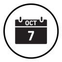 7 october date icon