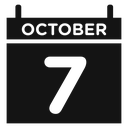 7 october date icon