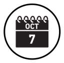 7 october date icon