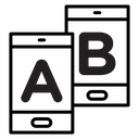 A B testing icon