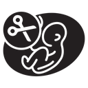 Abortion of fetus icon