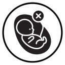 Abortion of fetus icon