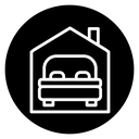 Accommodation Black Filled icon
