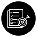 Accomplished goals and objectives icon