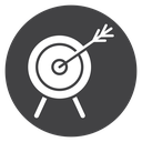 Accuracy Target Arrow Black Filled icon