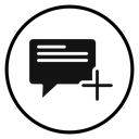 Add chat Black Filled icon