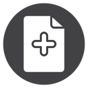 Add Document Plus Black Filled icon