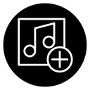 Add music icon