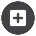 Add Rounded Square Black Filled icon