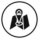 Address Black Filled icon