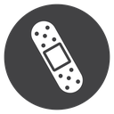 Adhesive Bandage Strip Black Filled icon