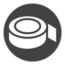 Adhesive tape Black Filled icon
