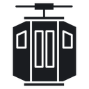 Aerial tramway Black Filled icon