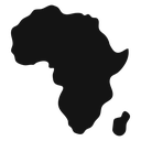 Africa map Black Filled icon