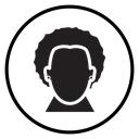 Afro american woman or girl icon