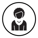 Afro-american woman or girl icon