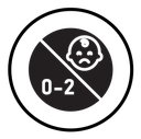 Age restriction sign for child icon