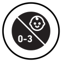 Age restriction sign for child icon