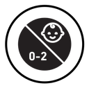 Age restriction sign for child icon
