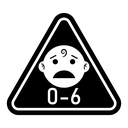 Age warning sign icon