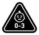 Age warning sign icon
