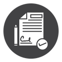 Agreement Black Filled icon