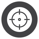 Aim Crosshair Target Black Filled icon