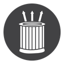 Air filter Black Filled icon