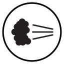 Air spray cloud icon