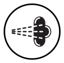 Air spray cloud icon