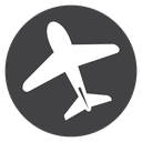Airplane Diagonal Flight Black Filled icon