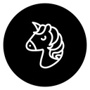 Alicorn 3 Black Filled icon