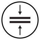 Alignment Center Arrows Black Filled icon