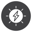 Alternative Energy Bolt Black Filled icon