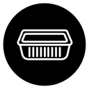 Aluminum foil food container icon