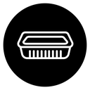 Aluminum foil food container icon