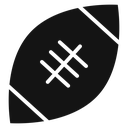 American Rugby ball Black Filled icon