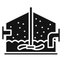Anaerobic digestion biomass Black Filled icon